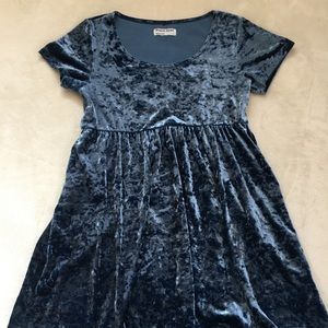 American Apparel Crushed Velvet Babydoll Dress